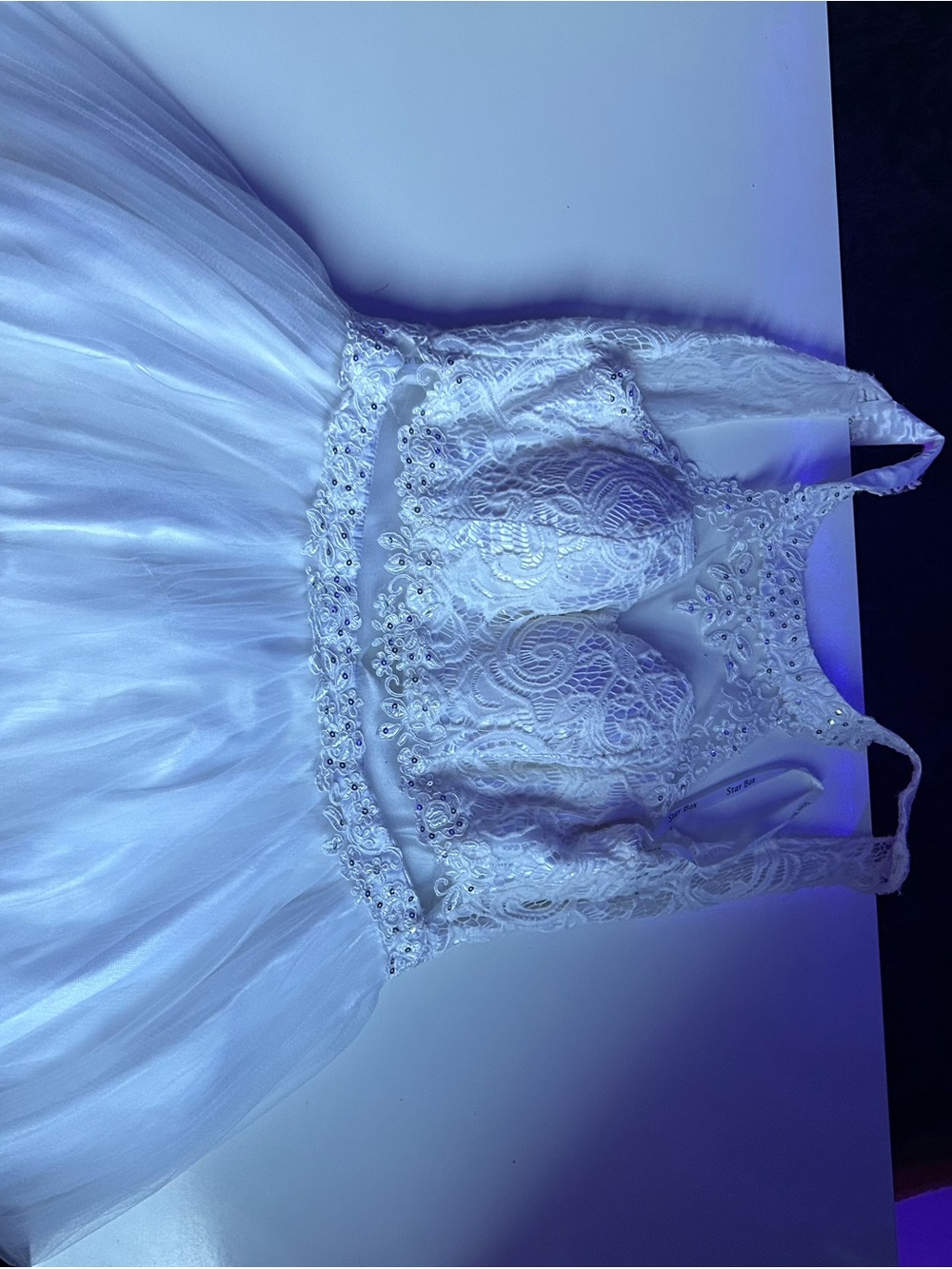 White Lace Tulle Girls' Party Dress